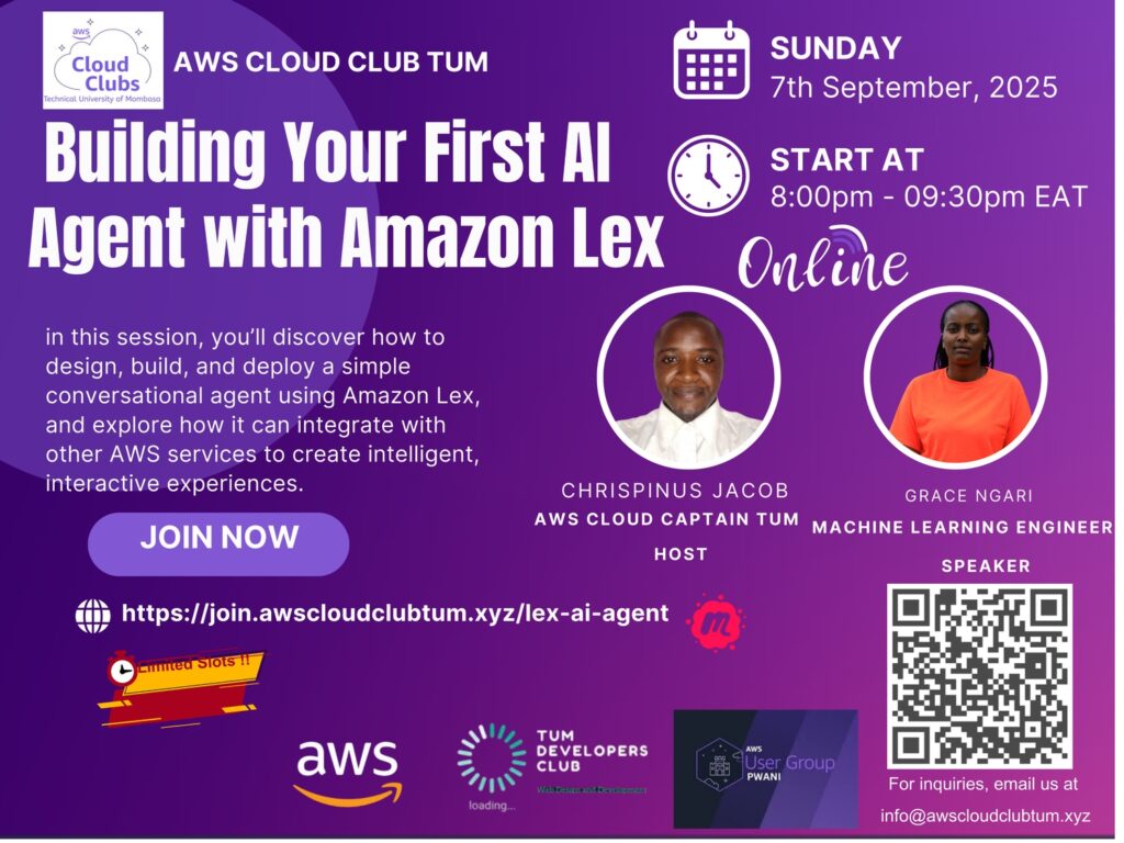 Building Your First AI Agent with Amazon Lex - Tech Event in Kenya