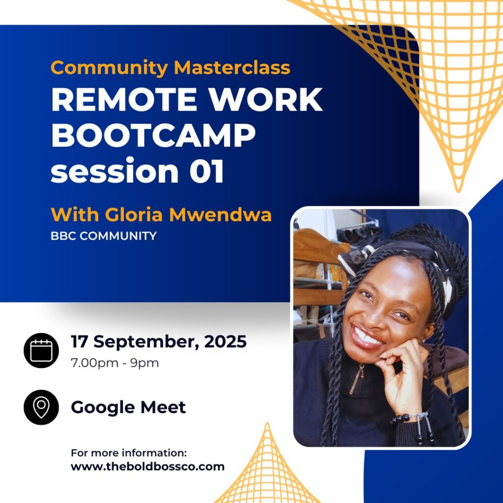 REMOTE WORK BOOTCAMP SESSION 01 - Tech Event in Kenya