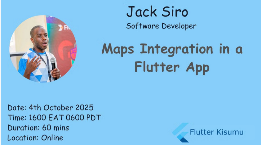 Maps Integration in a Flutter App - Tech Event in Kenya