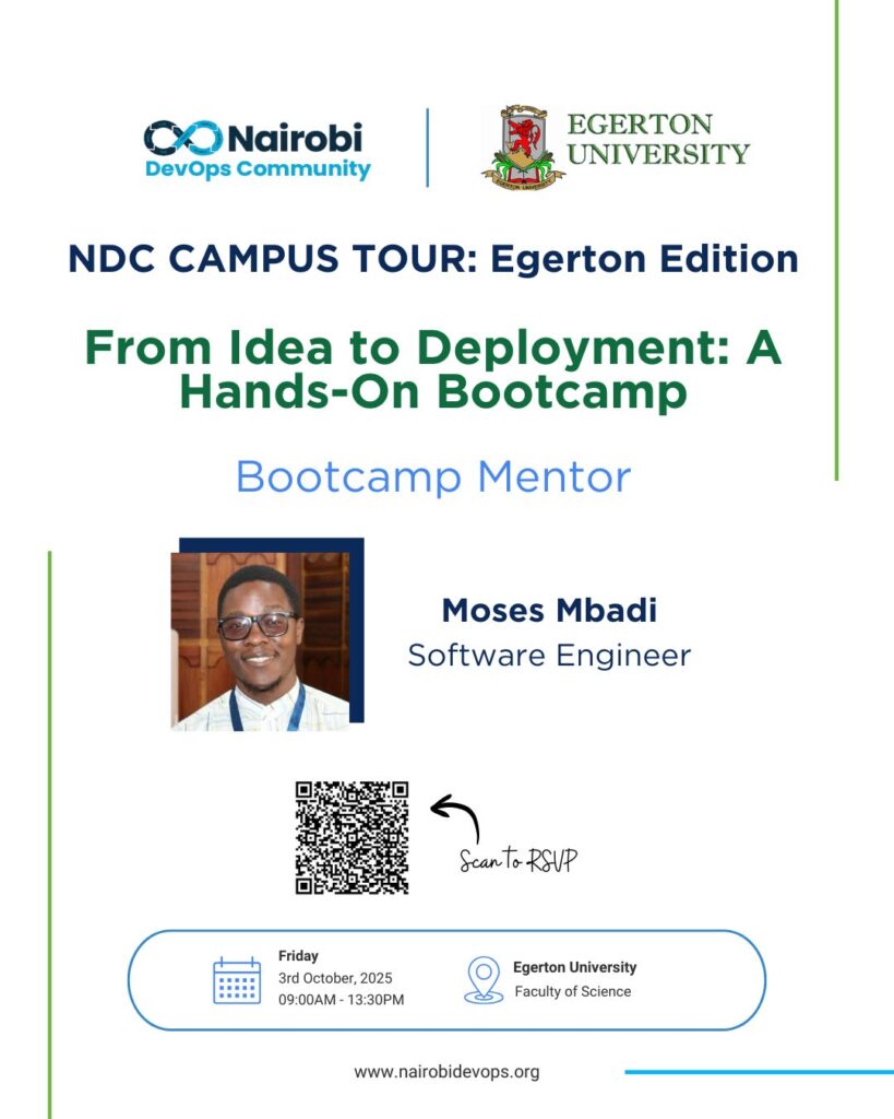 NDC Campus Tour: Egerton University-From Idea to Deployment-Hands on Bootcamp - Tech Event in Kenya
