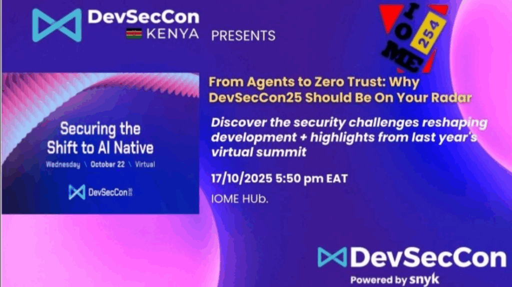 From Agents to Zero Trust: Why DevSecCon25 Should Be On Your Radar - Tech Event in Kenya