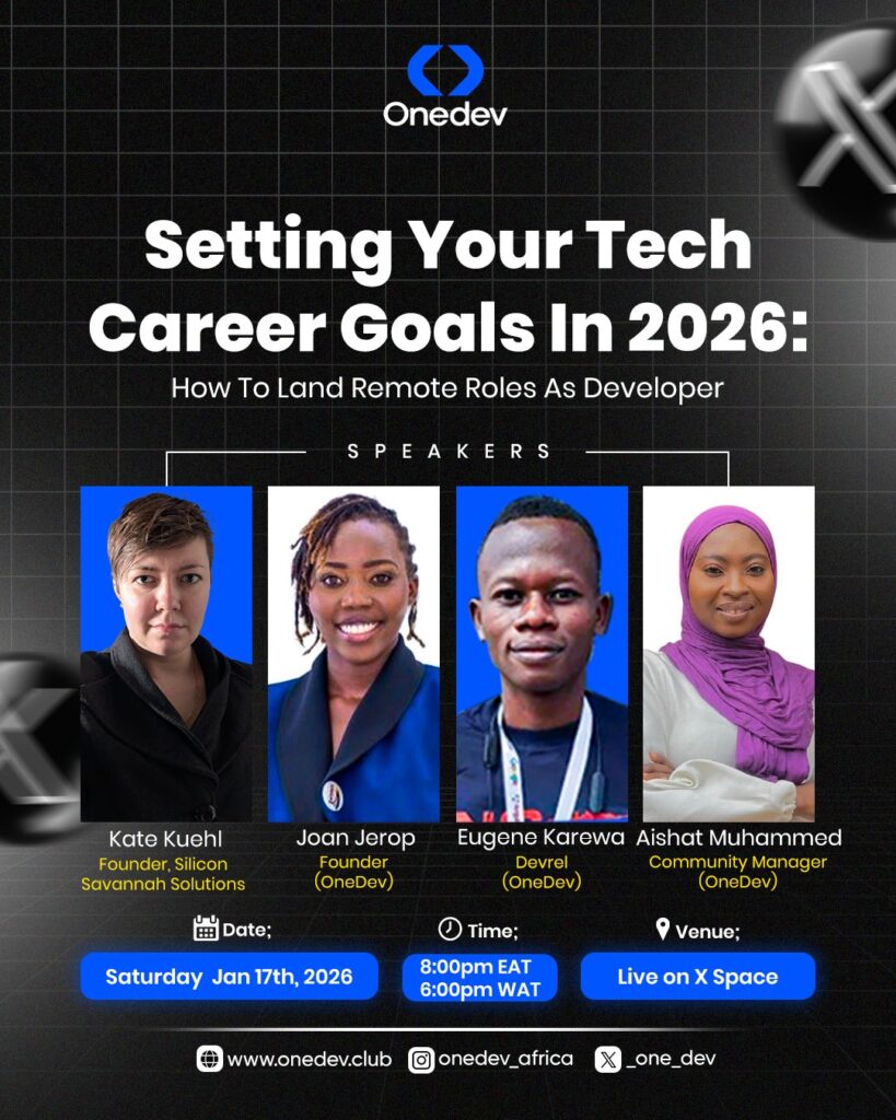 Setting your career intentions in 2026: How to Land remote roles as developer - Tech Event in Kenya