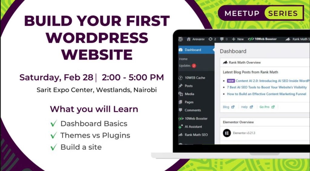 WordPress Basics & Onboarding - Tech Event in Kenya
