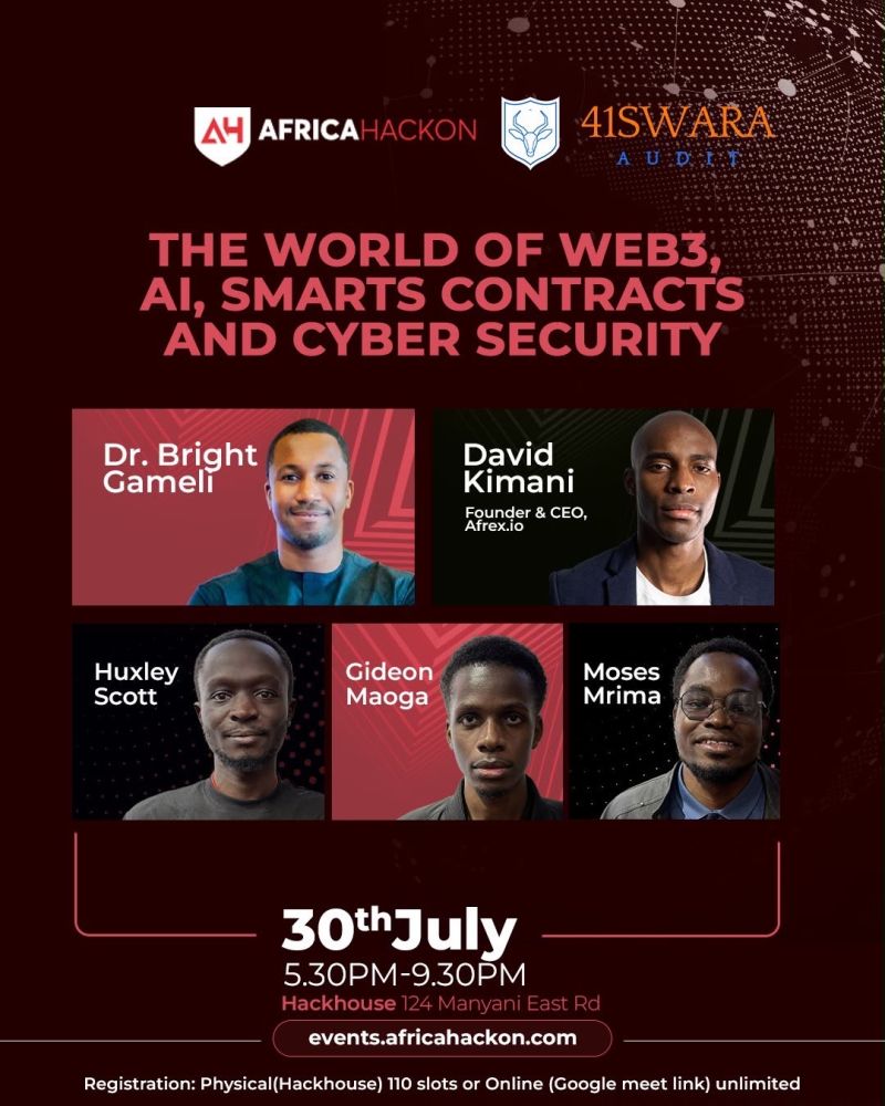 The world of Web3, AI, Smarts Contracts and Cyber Security - Tech Event in Kenya