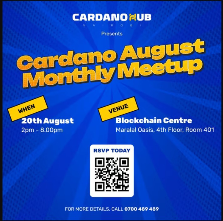 Cardano August Monthly Meetup - Tech Event in Kenya